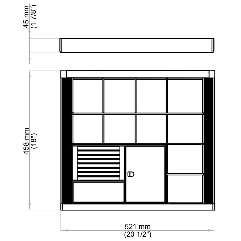 Boite de rangement pour accessoires divers BV2.0 brun 24"
