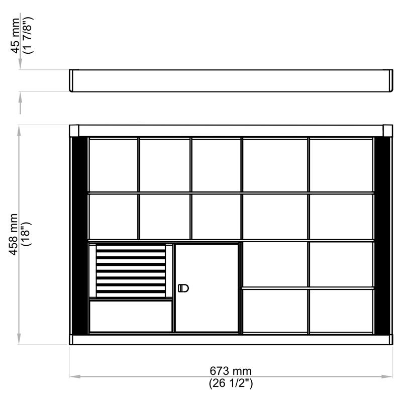Boite de rangement pour accessoires divers BV2.0 brun 30"
