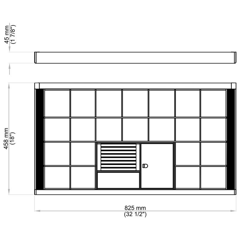 Boite de rangement pour accessoires divers BV2.0 brun 36"