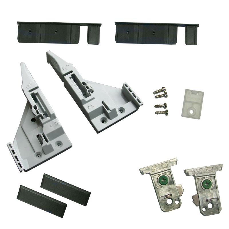 Complete kit H89 Vionaro inset drawer front fixing bracket graphite