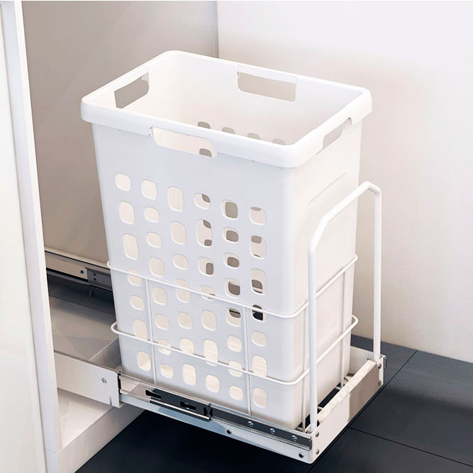 35L Bottom mounted laundry hamper - 12'' cabinet