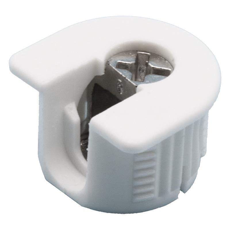 Plastic eccentric housing 20 mm white