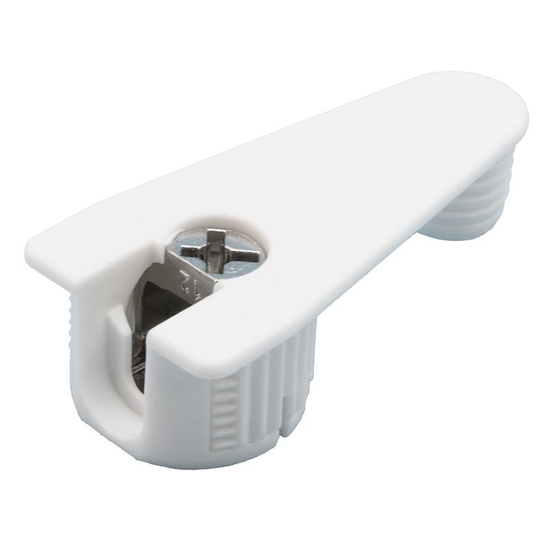 Plastic eccentric housing 20 mm + 10 mm white