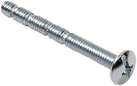 M4 - 50 mm breakaway zinc plated machine screw large truss head Quadrex