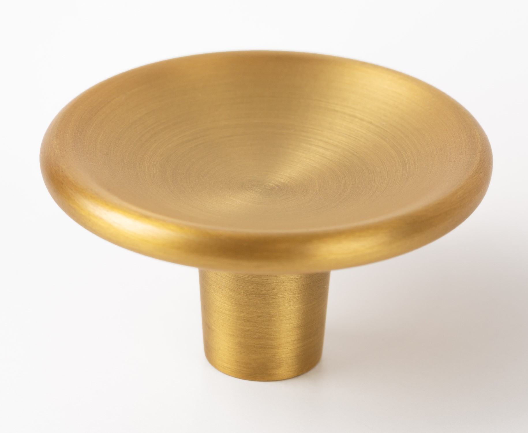 Knob DISC D50 brushed brass 50 mm