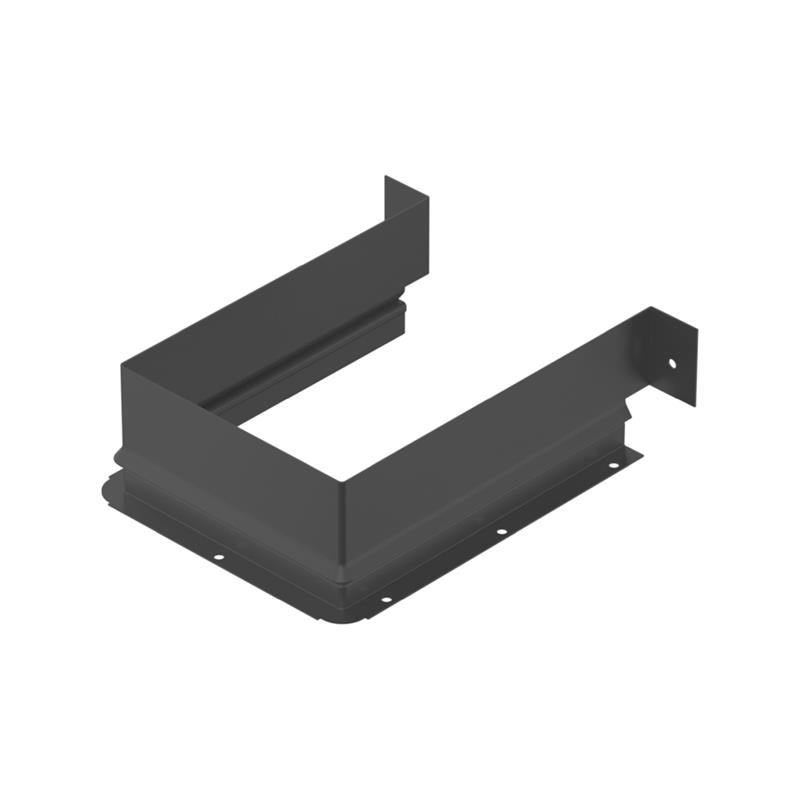 Cache-siphon rectangulaire métal anthracite