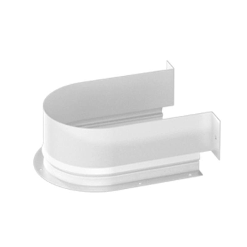 Cache-siphon arrondi métal blanc