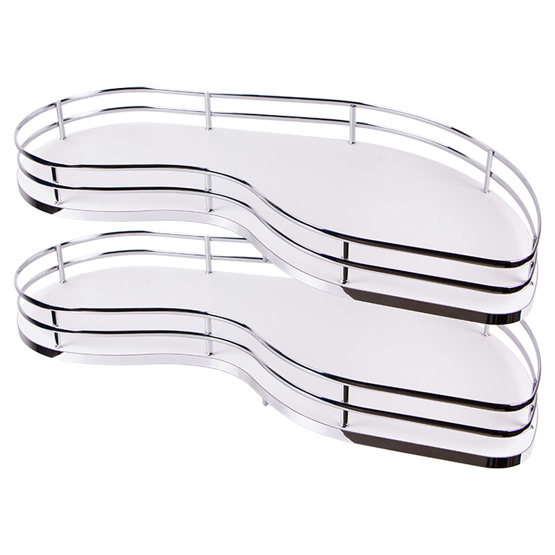 Flymoon 40 Galaxy white/chrome blind corner shelves right opening