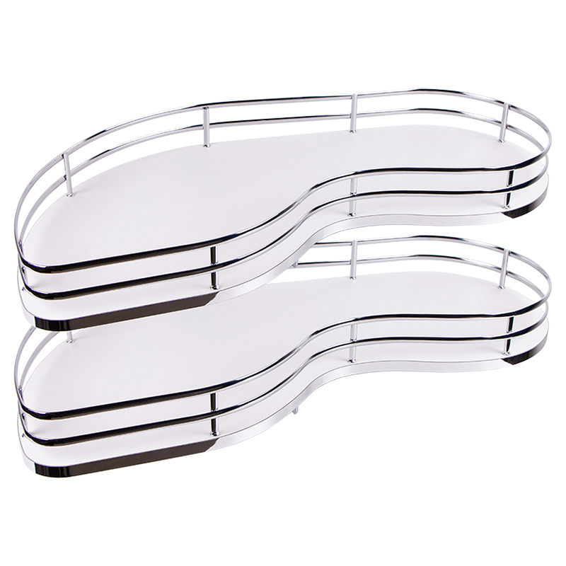 Flymoon 40 Galaxy white/chrome blind corner shelves left opening