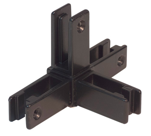 Float 4 way corner joint type D matte black