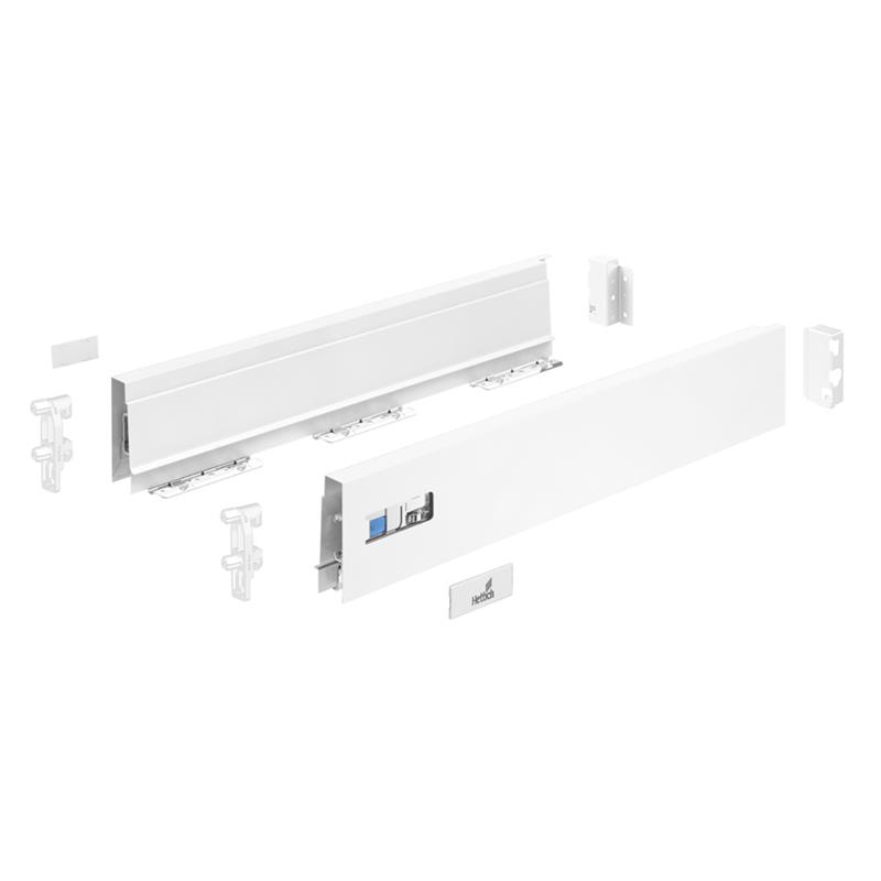 Innotech Atira drawer side kit H70 L260 mm with front & back brackets, white