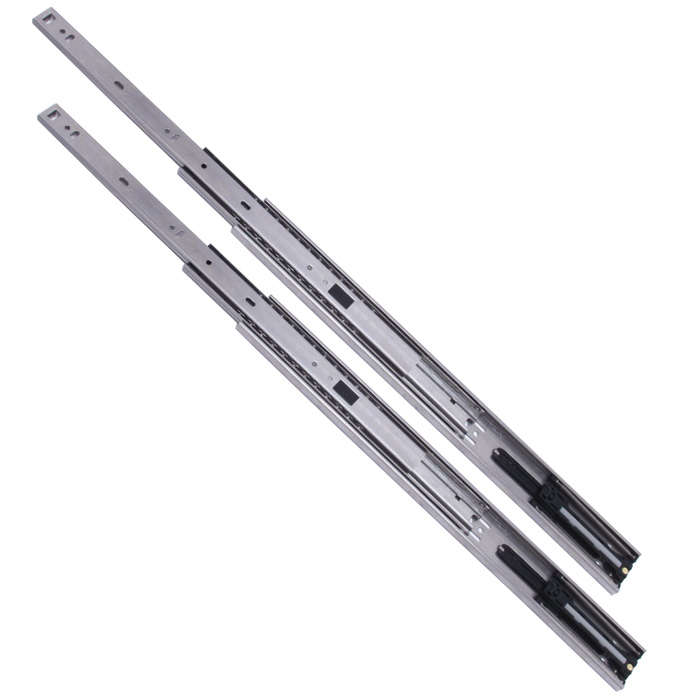 Ball bearing slide 450 mm stainless steel with damper