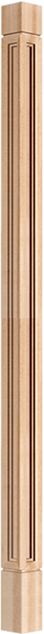 New art maple corner post Top 2¾" / Bottom 6"