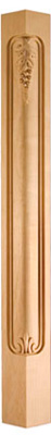 34½" Maple corner post - 6" base