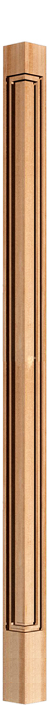 New art maple corner post Top 2¾" / Bottom 6"