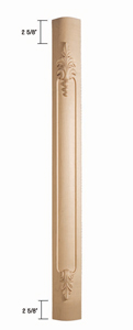 28 in Maple round corner post