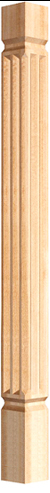 New art maple corner post Top 2¾"/ Bottom 6"