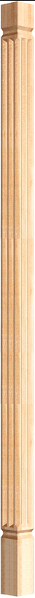 New art maple corner post Top 2¾"/ Bottom 6"