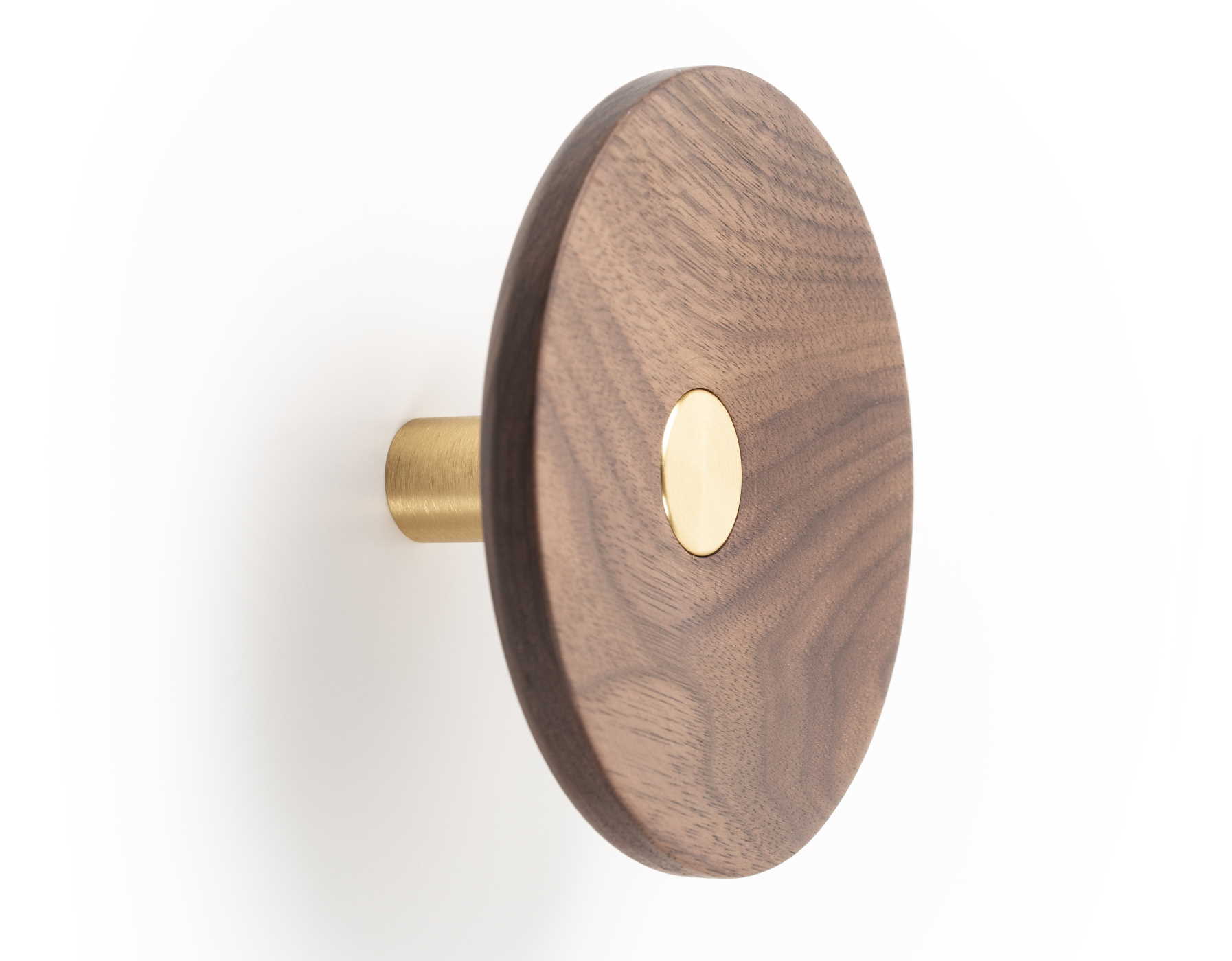 Hook ZOOT V7001 brushed brass/walnut 120 mm