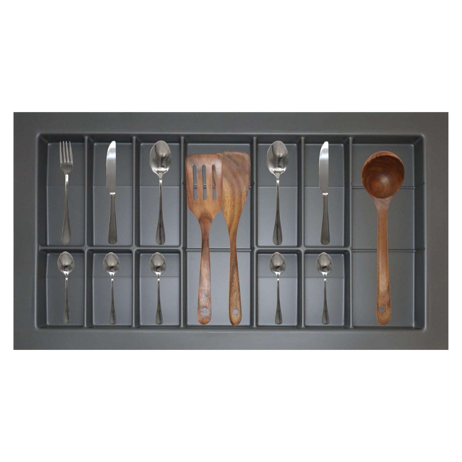 Image Nick cutlery drawer divider textured anthracite