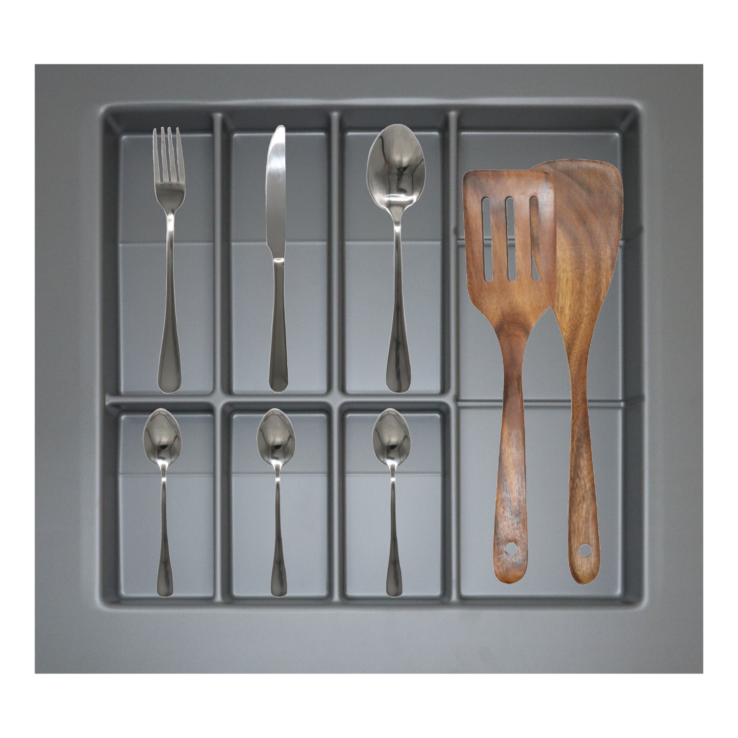 Image Nick cutlery drawer divider textured anthracite