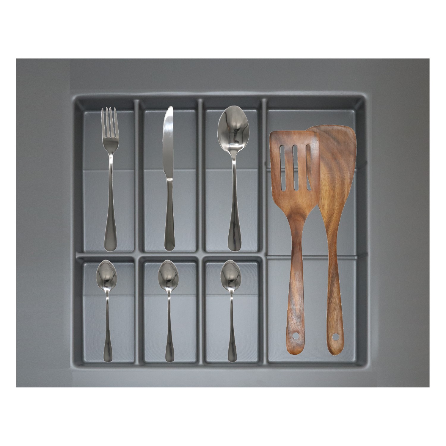 Image Nick cutlery drawer divider textured anthracite