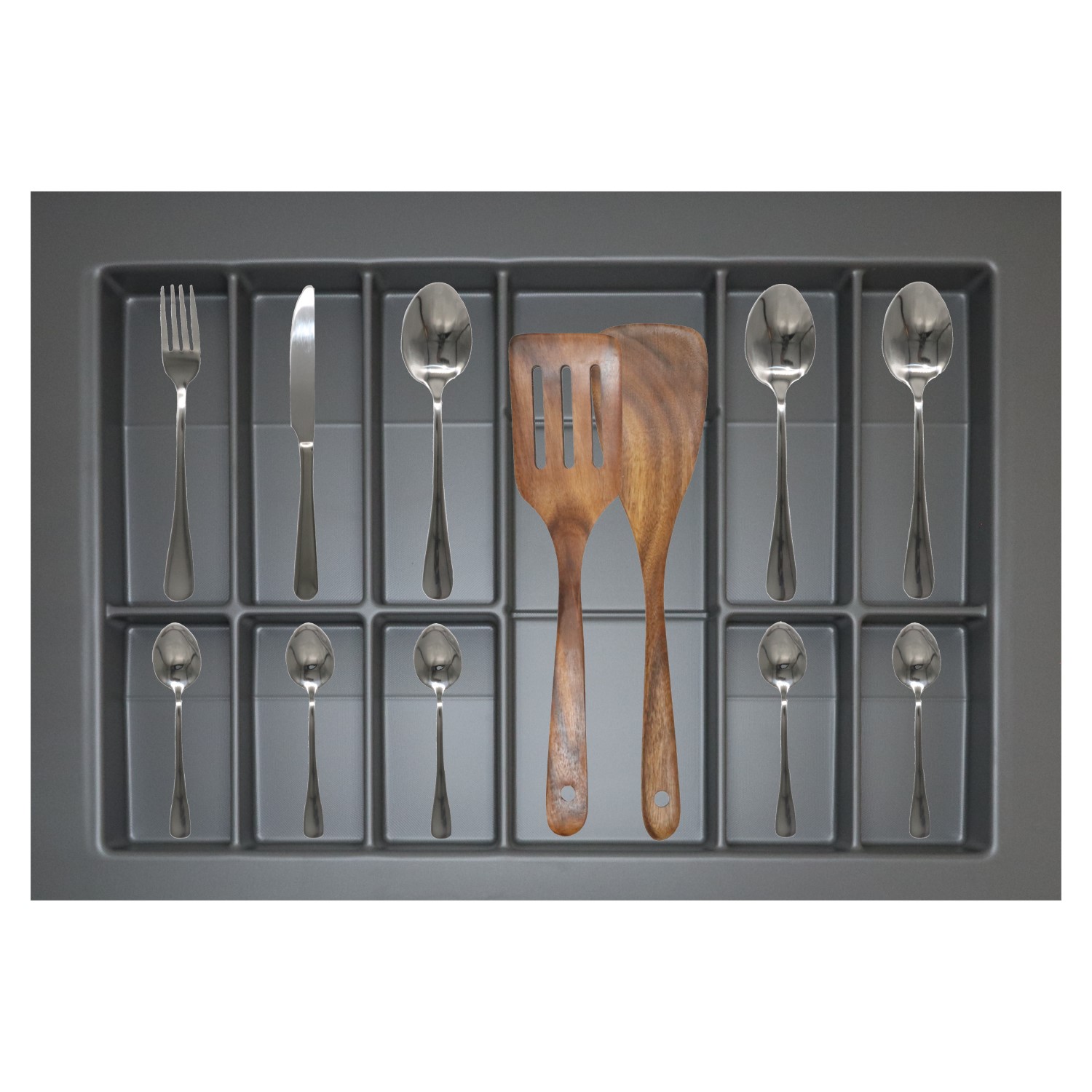 Image Nick cutlery drawer divider textured anthracite