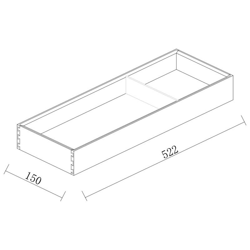 Diviseur Signature boite 150 mm noyer noir