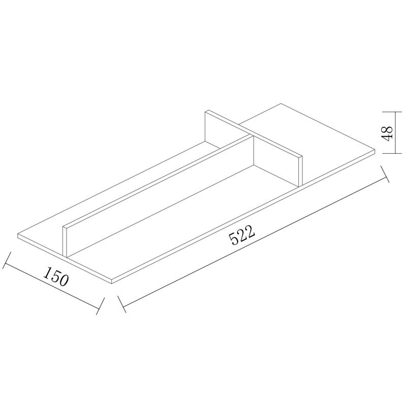 Diviseur Signature en T 150 mm noyer noir
