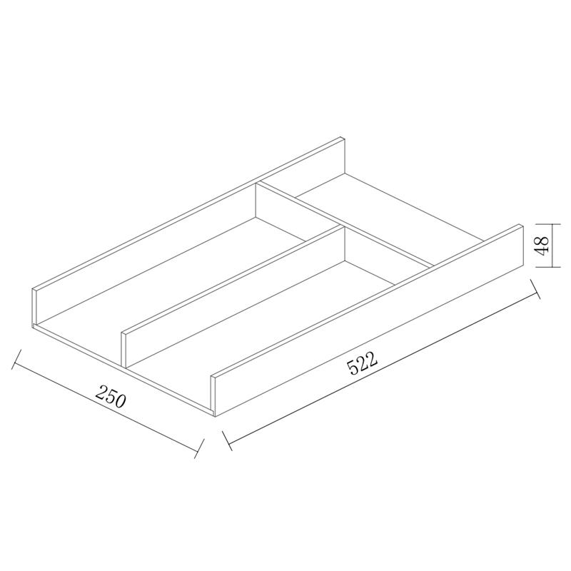 Diviseur Signature en T 250 mm noyer noir