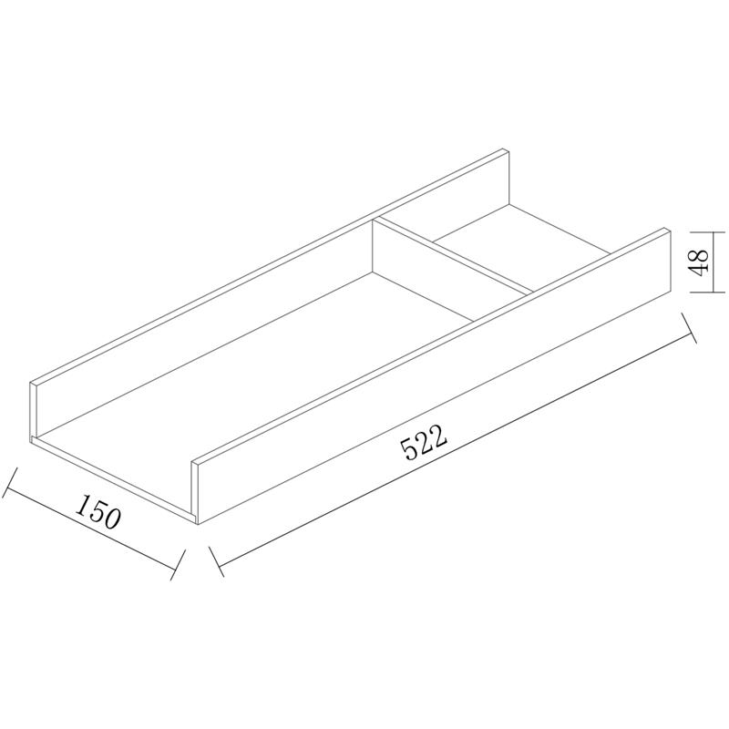 Diviseur Signature en U 150 mm noyer noir