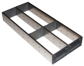 Stainless steel double drawer divider