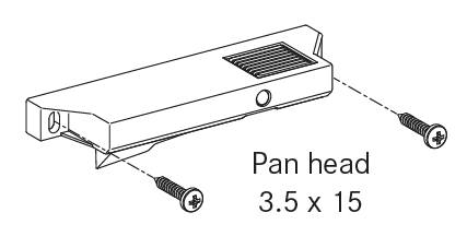 Grass inset drawer catch, Stone