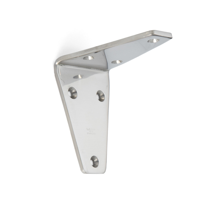 Triangular bracket 80 x 80 mm stainless steel