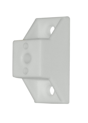 White plastic spacer for drawer slides 1"