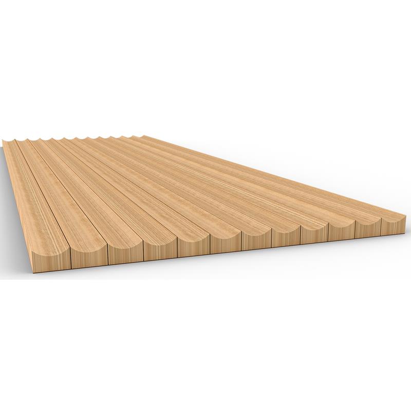 Flexible tambour panels FTP-401 vertical 48 x 96 hard maple