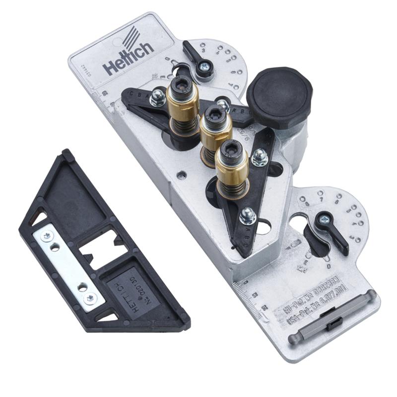 Gabarit de perçage charnière DrillJig, mèche ø 35 mm / 2 x ø 8 mm