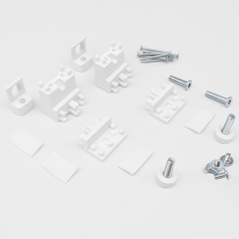 Hardware kit for assembling LOOP system white matte