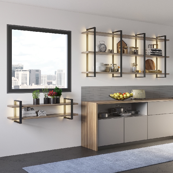 Shelf supports for LOOP system, black