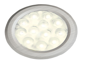 Image Nova Emotion light 12 LED round recessed 3000k to 6000k brushed steel plastic finish