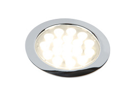 Sunny light 18 led round recessed 3200k chrome finish