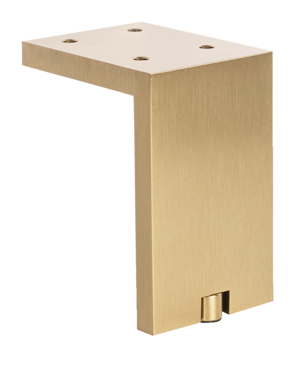 Viefe foot 100 mm foot brushed brass with leveler