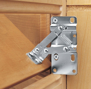 Image Pivot hinge tip-out tray