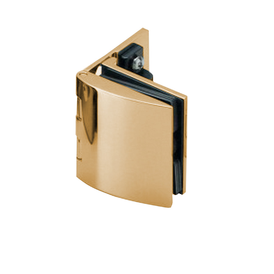 Glass door hinge 5-8 mm polished brass