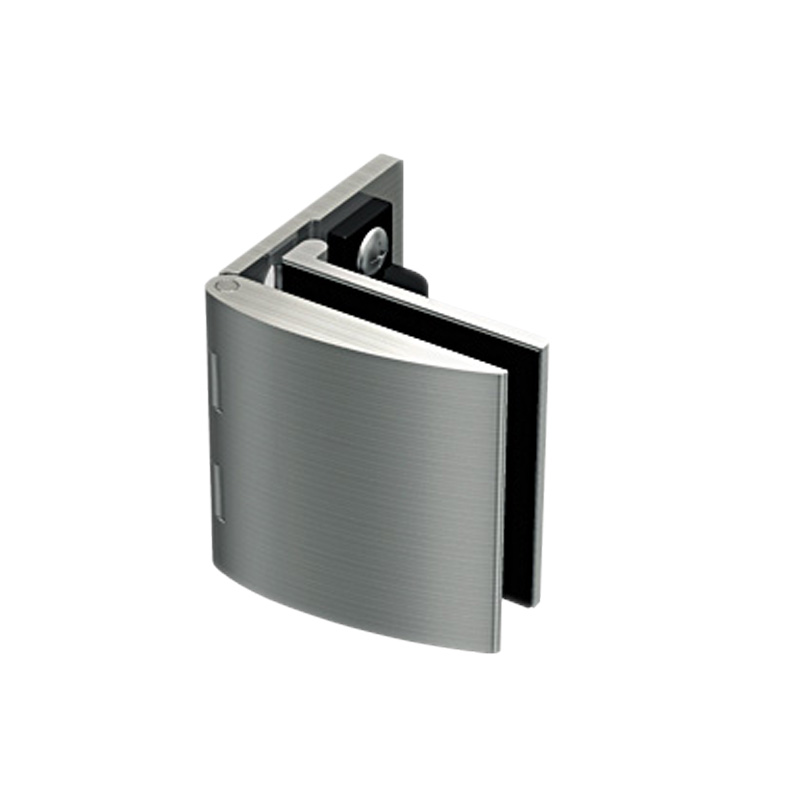 Glass door hinge 5-8 mm satin nickel