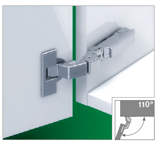 Grass Tiomos 110° M9 hinge wood screw fixing with damper