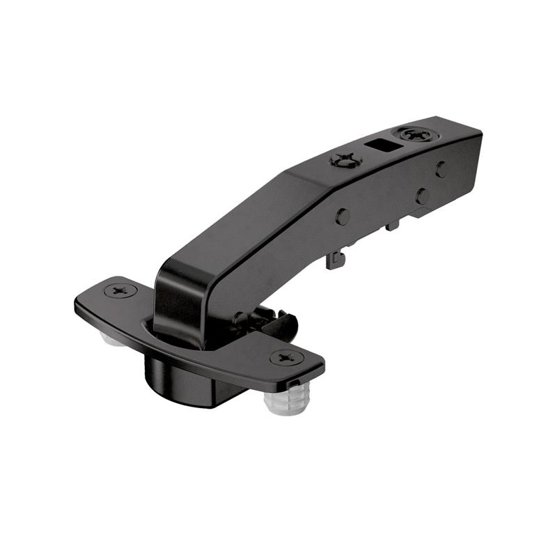 Sensys 8639i 95° blind corner hinge soft-close 52 mm, with dowels, obsidian black