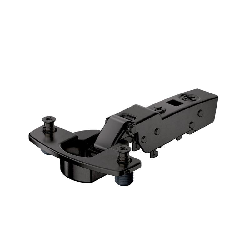 Image Sensys 8631i half overlay hinge for thick door Silent System 45 mm expanding dowels obsidian black