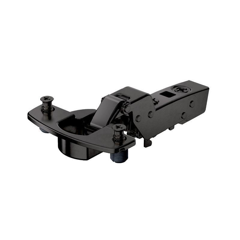 Sensys 8631i inset hinge soft-close 45 mm for thick door, screw-on, obsidian black