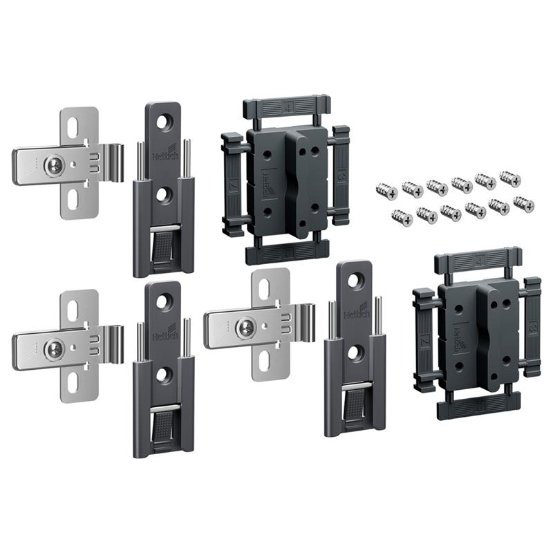 Set of 3 central hinges WingLine L anthracite